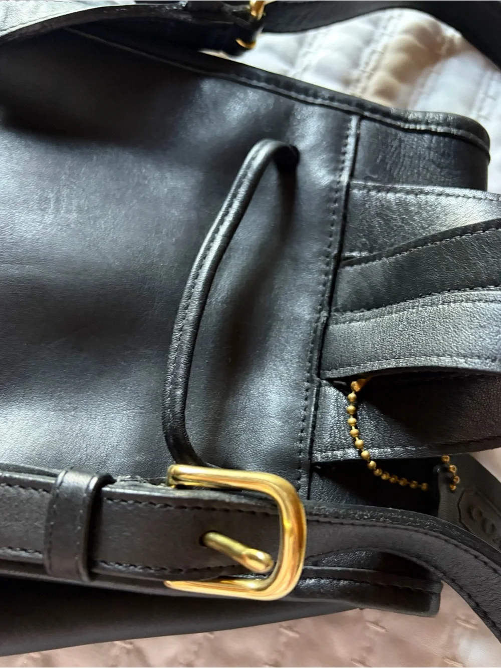 Vintage Coach Black Leather Mini Daypack Backpack 9960 - Costa Rica - Excellent